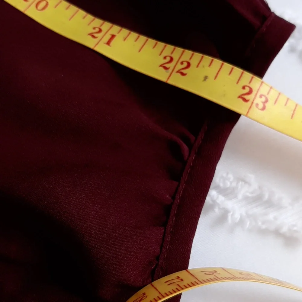 Old Navy blouse. long sleeved pull on .  Size Medium.  Burgundy. - Picture 10 of 13